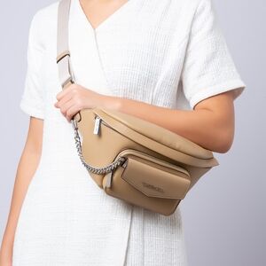 Michael Kors Maisie , Cream Leather Crossbody Bag